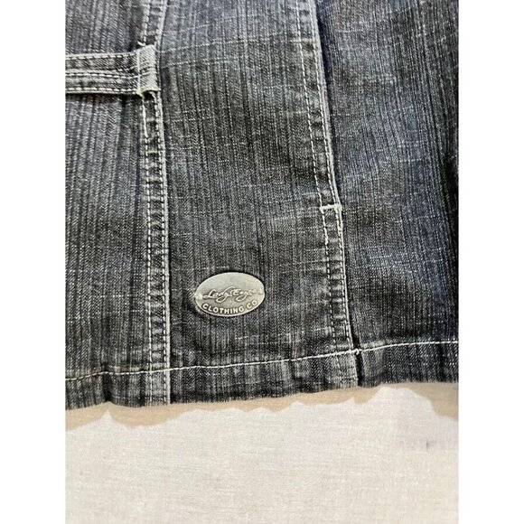 Lady Enyce‎ Clothing CO. Denim Jacket Womens XL Black Button Long Sleeve Ladies. - Picture 2 of 12